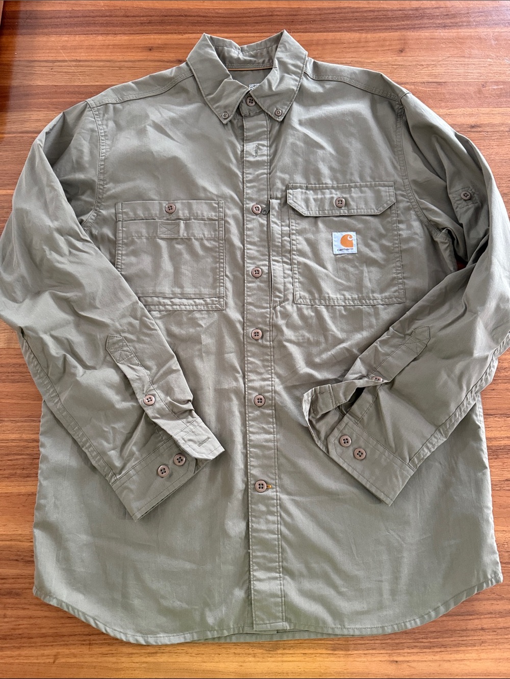 Carhartt Force Men’s Relaxed Fit Long Sleeve Button Down Top Sz M